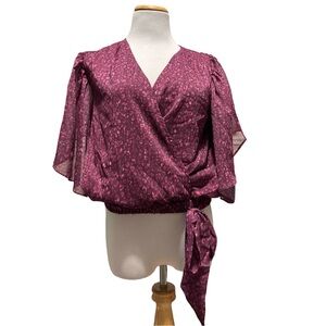 Ramy Brook Plum Wrap Blouse